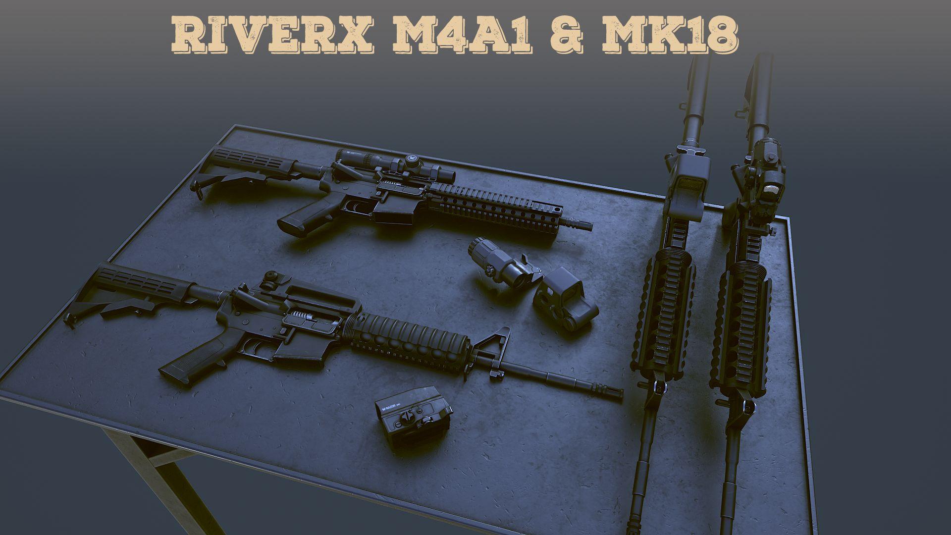 M4 & MK18 with attachments